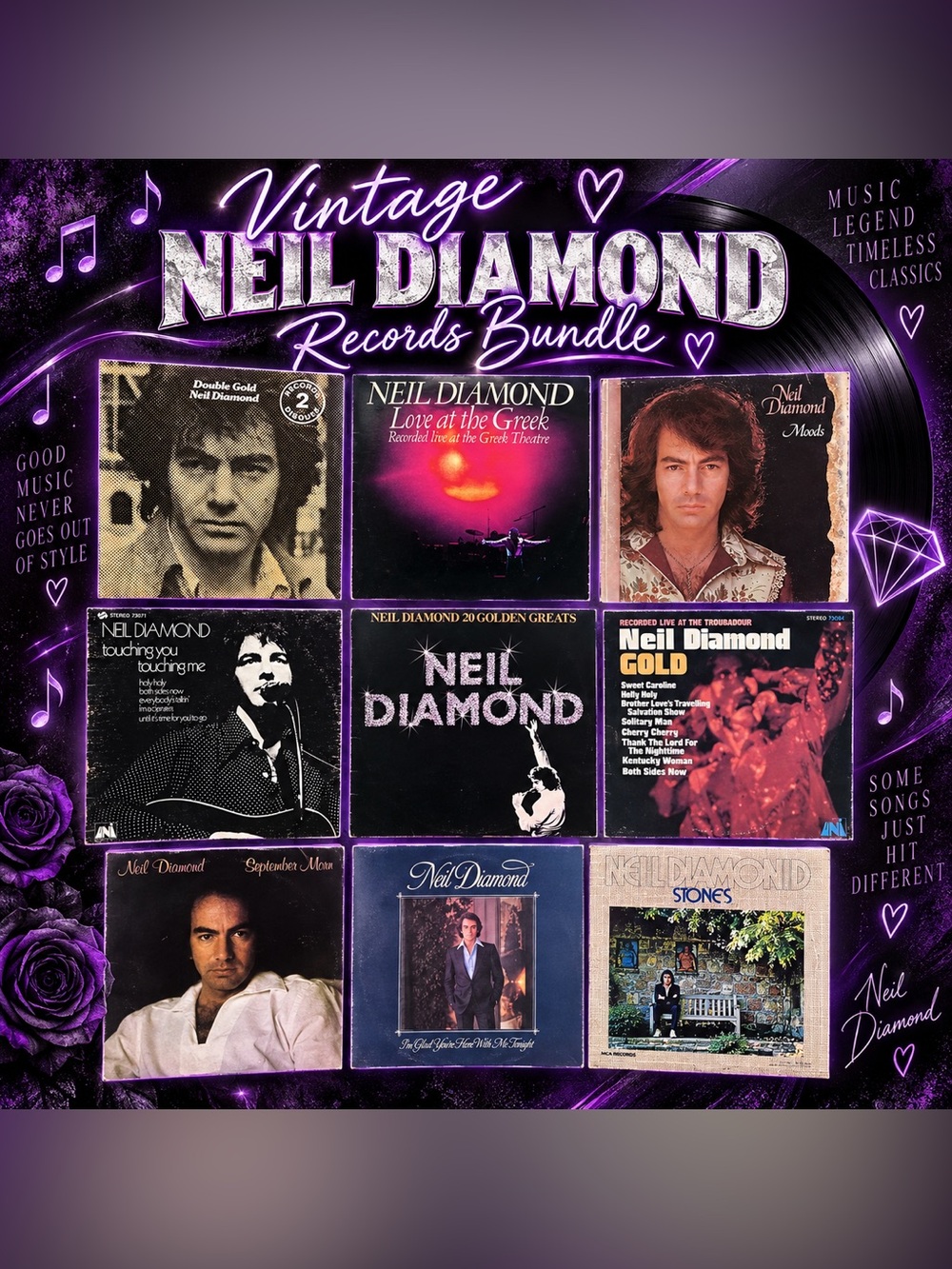 VTG Neil Diamond Records Bundle